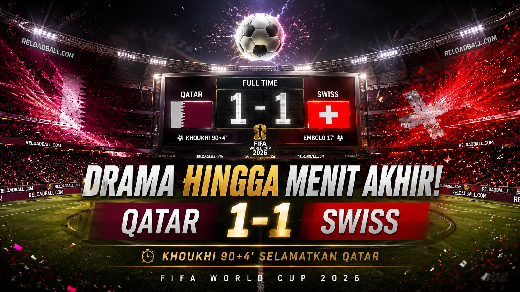 hasil pertandingan qatar vs swiss
