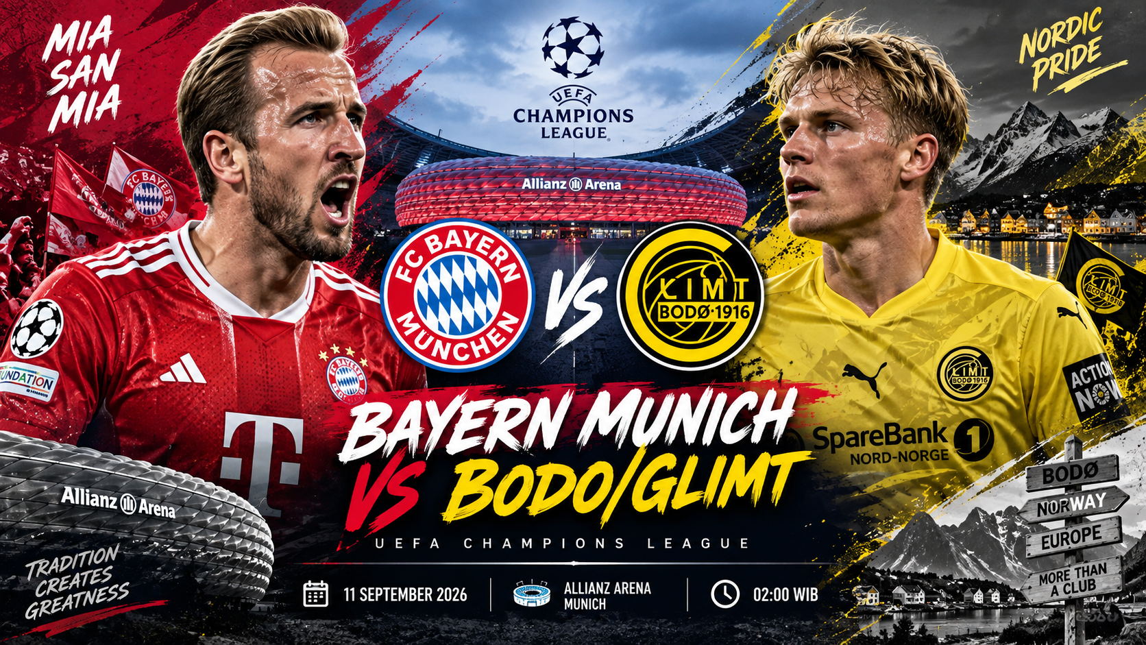 Prediksi Bayern Munich vs Bodo/Glimt 11 September 2026: Duel Dua Tim dalam Performa Terbaik